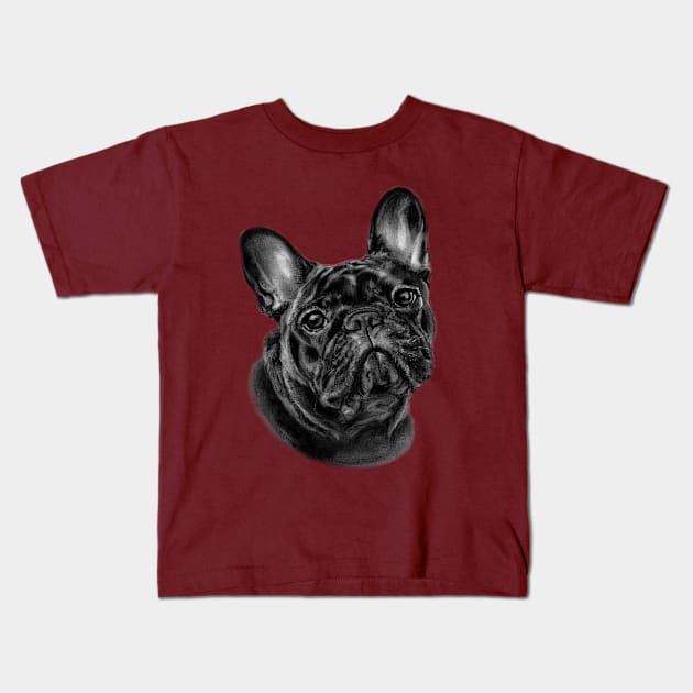 French Bulldog Art Kids T-Shirt by animalpaintings